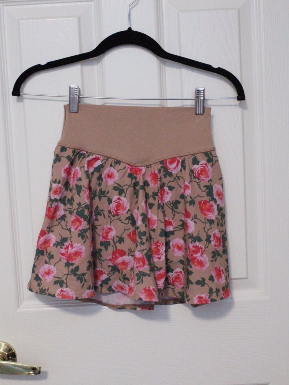 Aerie Floral Workout Skort Skirt with built-in shorts